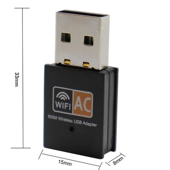 2.4 GHz + 5GHz 600mbps Çift Bant USB wifi adaptörü Kablosuz USB wifi adaptörü wifi güvenlik cihazı PC Ağ Kartı Kablosuz Ağ Kartı