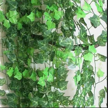 2.5 m / 98in Yapay Dekorasyon Asma Narin Yapay sarmaşık yaprağı Garland Bitki Asma Sahte Yeşillik Düğün Parti Dekor Malzemeleri