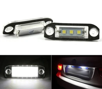 2 Adet LED plaka aydınlatma ışığı Volvo S80 XC90 S40 V60 XC60 S60 C70 V50 XC70 V70