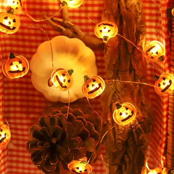 2 m LED Cadılar bayramı kabak ışık dize korku hayalet Festivali parti malzemeleri DIY Trick Or Treat mutlu Cadılar Bayramı partisi dekor lambası