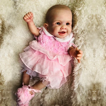 20 İnç Bebe Reborn Yüksek Kalite 50 cm Silikon Yenidoğan Bebekler Bebekler Vinil Prenses Kız Bebek El Yapımı Bebek Oyun Arkadaşı Oyuncak Bonecas