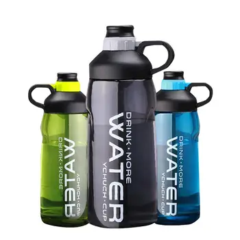 2000 ml Büyük Kapasiteli Su Şişeleri Bisiklet BPA Ücretsiz Gym Fitness içme suyu şişesi Açık Kamp Yürüyüş sporcu shakerı Şişeleri