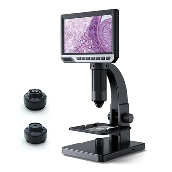 2000X Büyütme LCD Dijital Mikroskop İçin Çift Lensli Mikrobiyal Windows Ve Mac OS İle Uyumlu (7 İnç)