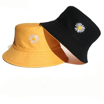 2020 Bahar Kadın Kova Balıkçılık Şapka Güneş Koruyucu güneşlikli kep Çiçek Baskı Çift taraflı Aşınma Yaz Bayan Balıkçı Şapka