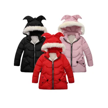 2020 Yeni çocuk giyim Kış Ceket Kızlar İçin Kış Ceket Kapşonlu Kadife Kış Kız Ceketler Dış Giyim 3-5T