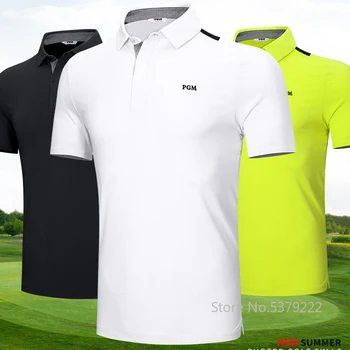 2021 Yaz Golf Giyim erkek Gömlek Kısa Kollu polo tişört Elastik Spor Açık Tenis Golf T Shirt