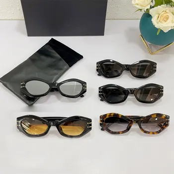 2021 Yeni kadın Asetat Çerçeveleri Küçük Yüz moda güneş gözlükleri Klasik İmza B1u Lüks Vintage Bayan Polarize Gözlük