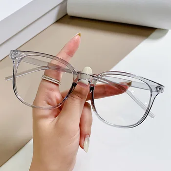 2021 Yeni Moda Kadın Gözlük Retro Miyopi Erkek Gözlük Çerçevesi Trend Optik Bilgisayar Şeffaf Evrensel Gözlük