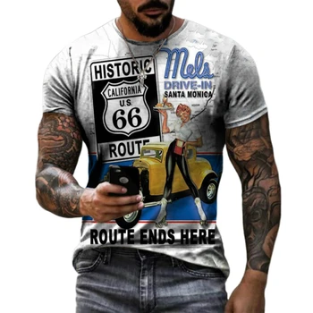 2022 Rahat T-shirt erkek Bayanlar 3D Baskı 66 Sokak Stili Yaz Hafif Rahat Tüm Maç Moda Gömlek Büyük Boy