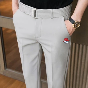 2022 Sonbahar Golf Pantolon erkek Golf Giyim Golf Giyim Erkekler Elastik Golf Giyim Erkekler Golf Giyim Kemer Pantolon Malbon Golf