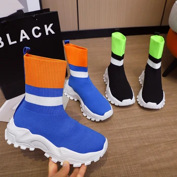 2022 Tasarımcı Çorap Ayakkabı Moda Bayanlar Sneakers Hız spor ayakkabıları Mavi Kadın Tenis Ayakkabıları platform ayakkabılar Çorap