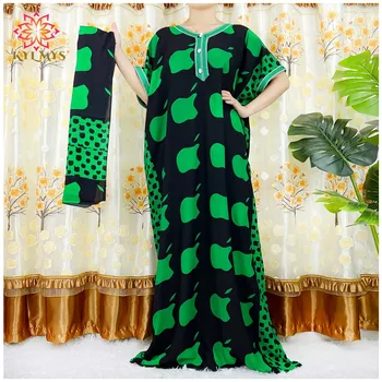 2022 Yeni Kısa Kollu Afrika Abaya Dashiki Çiçek Kravat dyeLong Pamuklu Bayan Zarif Yaz Maxi Günlük Elbiseler Vestidos