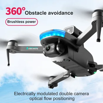 2022 Yeni S138 Mini Drone 4K Çift Kamera Dört Taraflı Engellerden Kaçınma Optik Akış Konumlandırma Katlanabilir Quadcopter Drone Oyuncaklar