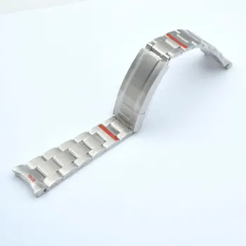20mm katı paslanmaz çelik saat kayışı katlanır toka gümüş saat bandı