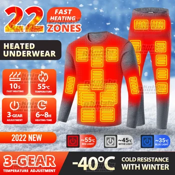 22 Alanlar Kış ceket ısıtmalı erkek ısıtma ceket polar kadın termal iç çamaşır giyim motosiklet ceket Moto don uzun