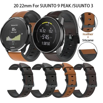 22mm Deri+Silikon Watchband Suunto 5 9 TEPE Hızlı Serbest Bırakma Kayış Watchband Bileklik Oneplus akıllı saat Aksesuarları