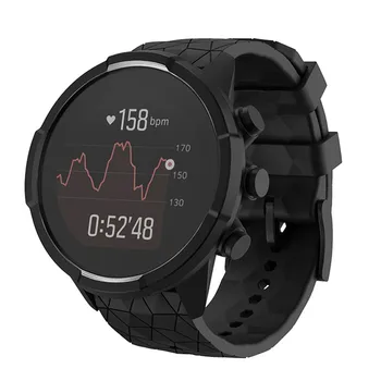 24mm Silikon Watchband Bilek Kayışı Bilezik Suunto 9 Baro Bakır / Altın / G1 ZH / GRAFİT / TİTANYUM akıllı saat Aksesuarları
