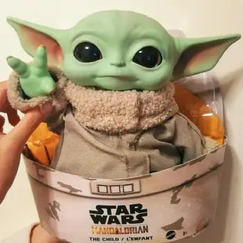 28 cm Star Wars Yoda Bebek Grogu Pvc Anime Peluş aksiyon figürü oyuncakları Yoda Usta Mandaloryalı Bebekler Hediyeler çocuk oyuncakları