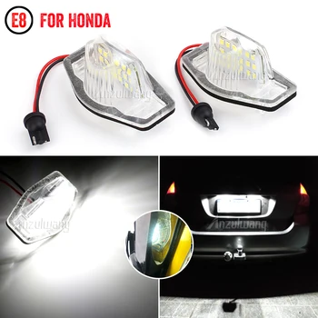 2x Hata Ücretsiz LED plaka aydınlatma ışığı Lambası Honda Crv Fit Caz Crosstour Odyssey SMD 18 LED Numarası lambası
