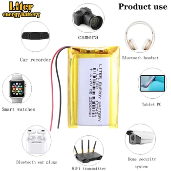 3.7 V 2300mAh 123450 Lipo Polimer Lityum şarj edilebilir pil GPS navigator İçin MP5 GPS bluetooth hoparlör kulaklık e-kitap kamera