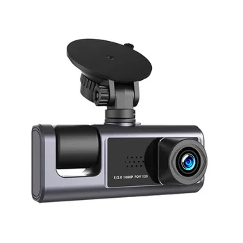 3 Lens Araba Video kaydedici HD1080P Çizgi Kam araba kara kutusu 2.0 inç IPS Kamera Kaydedici Gece Görüş G-sensor Döngü Kayıt Dvr