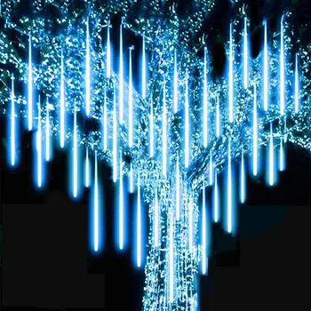 30cm 50cm açık su Geçirmez 8 Tüp Meteor duş Led renkli ışık dize Noel ağacı dekorasyon ev Navidad bahçe dekor