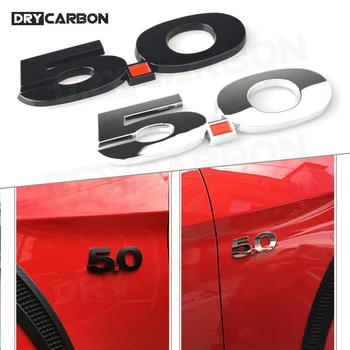 3D 5.0 Amblemi Deşarj Etiket Taraflı Rozet Dekorasyon Ford Mustang için Oto Araba Yan Çamurluk Gövde Vücut Trim 1 Adet