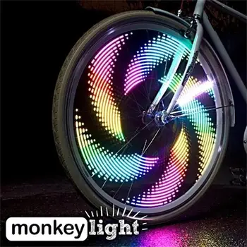 3D Bisiklet Konuştu LED Neon ışıkları Bisiklet motosiklet lambası Bisiklet Güvenlik Uyarı Motocross Tekerlek Renk Sıcak Tekerlekler Aksesuarları