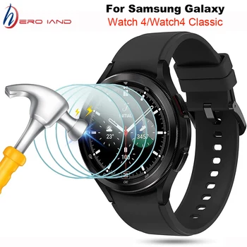 4 ADET 9H Temperli Cam Koruyucu Film Samsung Galaxy İzle 4 Klasik 42mm 46mm Watch4 40mm 44mm Ekran Koruyucu Kapak