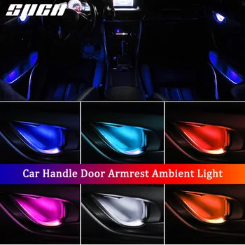 4 ADET atmosfer ışığı Oto İç İç Kapı Kase Kolu Kol Dayama ışık Araba Ortam Işığı Ford Focus Kuga Fiesta Ecosport