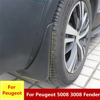 4 Adet Peugeot 5008 3008 2017 2018 2019 İçin Splash Muhafızları Çamur Flep Çamurluklar Çamurluk Dış Aksesuarlar Dekoratif Lastikler Malzemeleri