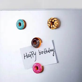 4 adet Tatlı Çörek Çörek Buzdolabı buzdolabı mıknatısı Mesaj Mıknatıs Manyetik Çıkartmalar Simülasyon Gıda Ev Dekor
