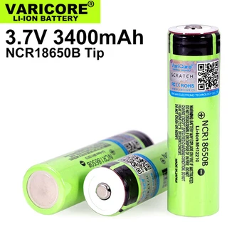 4 ADET VariCore 18650 3400mAh pil NCR18650B için orijinal 3.7 V panasonic için Uygun el feneri Artı sivri