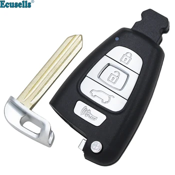4 Düğme Akıllı Kart anahtarsız giriş Uzaktan Anahtar Shell Kılıf Hyundai Veracruz 2007-2012 için