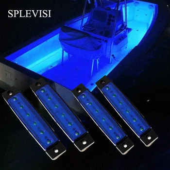 4 x tekne sınıf 12 volt büyük su geçirmez LED nezaket ışıkları navigasyon aynalık güverte dekor açık mavi beyaz kırmızı yeşil