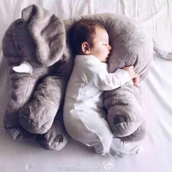 40 cm/60 cm Yükseklik Büyük Peluş Fil Bebek Oyuncak Çocuklar Uyku Geri Yastık Sevimli dolma oyuncak fil Bebek Eşlik Bebek Noel Hediyesi