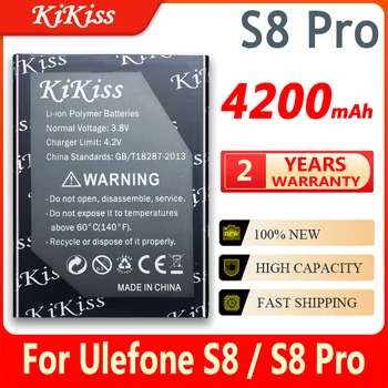 4200mAh S8 Yedek Pil Pil Ulefone S8 / S8 Pro S8Pro 5.3 inç MTK6737 MTK6580 Cep Telefonu Pilleri