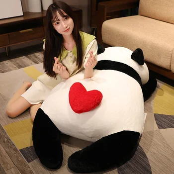 45-90CM Büyük Boy Panda Ayı peluş oyuncak Dolması Karikatür Hayvan Bebek Yatıştırmak Bebek uyku yastığı Kız Sevgilisi Doğum Günü Noel Hediyeleri
