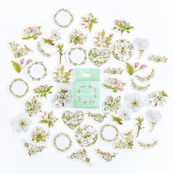 46 adet Erken Kiraz Çiçeği Çıkartmalar Seti Sakura Çiçek Yapışkanlı Not Çıkartmalar Dekorasyon Günlüğü Albümü Ev DIY Sanat Hediye A6730