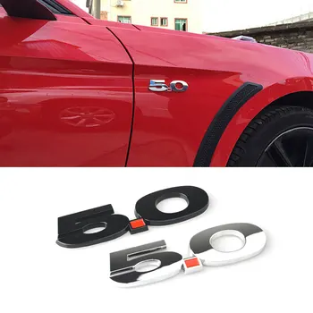 5.0 Amblem Evrensel Rozet logo çıkartması Trim Ford Mustang 2015 2016 2017 için Tüm Arabalar