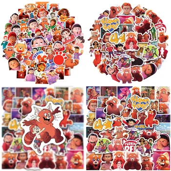 50 Adet Disney Dönüm Kırmızı Karikatür Graffiti Çıkartmalar Kawaii Anime Kırmızı Panda Dıy Fincan Duvar Dizüstü Bilgisayar Dekorasyon Oyuncak Hediye Çocuk