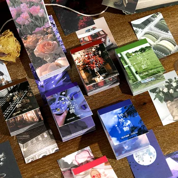 50 adet / grup Kawaii Karalama Defteri Çıkartmaları Ins Manzara Scrapbooking Malzemeleri günlüğü Planlayıcısı Dekoratif El Sanatları Kırtasiye Sticker