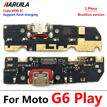 50 Adet/grup, Yeni Motorola moto G6 oyun USB şarj aleti şarj portu Mikro dock konektör esnek kablo Kurulu Onarım Bölümü