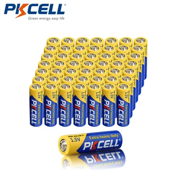 50 Adet x PKCELL R6P 1.5 V Süper ağır iş pili Karbon Çinko AA Tek Kullanımlık Kuru Pil Piller
