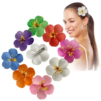 50 adet yeni Moda Köpük Hawaii Kiraz çiçekleri gelin saç klipleri saç klipleri kızlar için Tokalarım saç aksesuarları kadınlar için