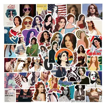 50 adet Yıldız Şarkıcı Lana Del Rey Sticker Graffiti DIY Buzdolabı Gitar Dizüstü Bagaj Kaykay Serin Su Geçirmez Oyuncaklar Sticker Çıkartmaları