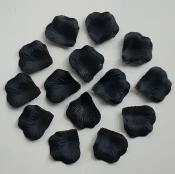 500 adet Siyah Gül Yaprakları İpek Gül Yaprakları Siyah Çiçek Yaprakları Bahçe Düğün Doğum Günü Partisi Dekorasyon Masa Konfeti