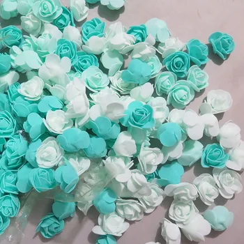 500 adet Yaz tarzı köpük Gül Kafa 3.5 cm yapay çiçek DIY güller ayı düğün eşi olarak anneler Doğum Günü partisi Dekorasyon