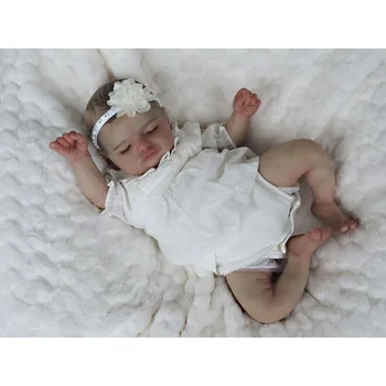 50CM Uyku Bebek Roselie Bitmiş Bebe Bebek Yeniden Doğmuş Bebek Bebek Gerçekçi Boyalı Bebek Bebe Bonecas Kız Oyuncak Çocuklar için Hediyeler