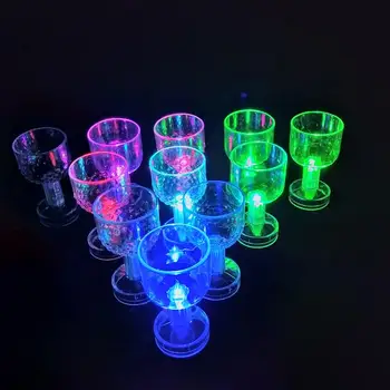 50ml LED Yanıp Sönen Renk Değişimi Su Aktif Light up Bira Viski İçecek bardağı Su bardağı çay bardağı Bar araçları Drinkware